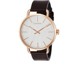 Calvin Klein Even Silver Dial Brown Leather Strap Watch for Men - K7B216G6 Buy Now By Calvin Klein