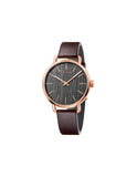 Calvin Klein Even Grey Dial Brown Leather Strap Watch for Women - K7B216G3 Buy Now By Calvin Klein