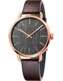 Calvin Klein Even Grey Dial Brown Leather Strap Watch for Women - K7B216G3 Buy Now By Calvin Klein