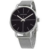 Calvin Klein Even Black Dial Silver Mesh Bracelet Watch for Women - K7B23121 Buy Now By Calvin Klein