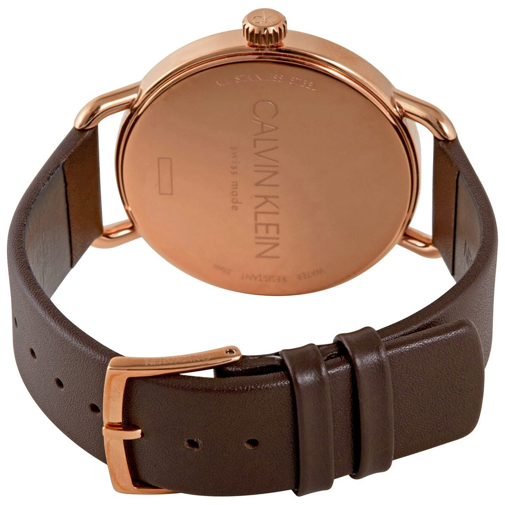 Calvin Klein Even Grey Dial Brown Leather Strap Watch for Women - K7B216G3 Buy Now By Calvin Klein