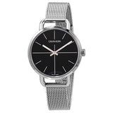 Calvin Klein Even Black Dial Silver Mesh Bracelet Watch for Women - K7B23121 Buy Now By Calvin Klein