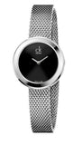 Calvin Klein Firm Black Dial Silver Mesh Bracelet Watch for Women - K3N23121 Buy Now By Calvin Klein
