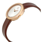 Calvin Klein Firm White Dial Brown Leather Strap Watch for Women - K3N236G6 Buy Now By Calvin Klein