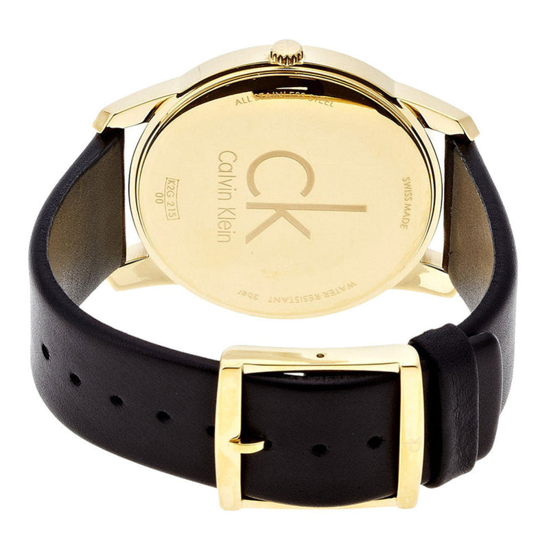 Calvin Klein City Silver Dial Black Leather Strap Watch for Men - K2G21520 Buy Now By Calvin Klein