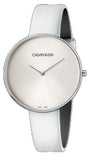 Calvin Klein Full Moon White Dial White Leather Strap Watch for Women - K8Y231L6 Buy Now By Calvin Klein