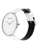 Calvin Klein Full Moon White Dial White Leather Strap Watch for Women - K8Y231L6 Buy Now By Calvin Klein