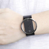 Calvin Klein Glam Transparent Dial Black Leather Strap Watch for Women - K9423107 Buy Now By Calvin Klein