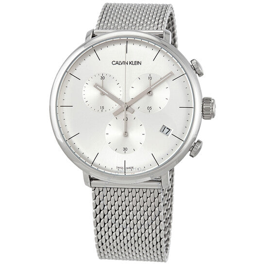 Calvin Klein High Noon Silver Dial Silver Mesh Bracelet Watch for Men - K8M27126 Buy Now By Calvin Klein