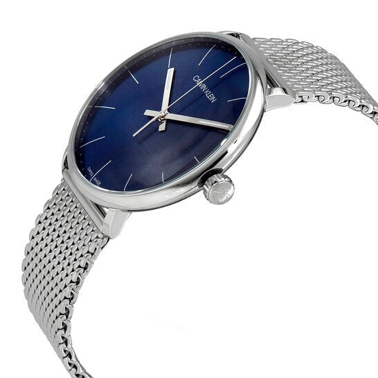 Calvin Klein High Noon Quartz Blue Dial Silver Mesh Bracelet Watch for Men - K8M2112N Buy Now By Calvin Klein