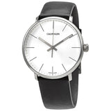 Calvin Klein High Noon Quartz White Dial Black Leather Strap Watch for Men - K8M211C6 Buy Now By Calvin Klein