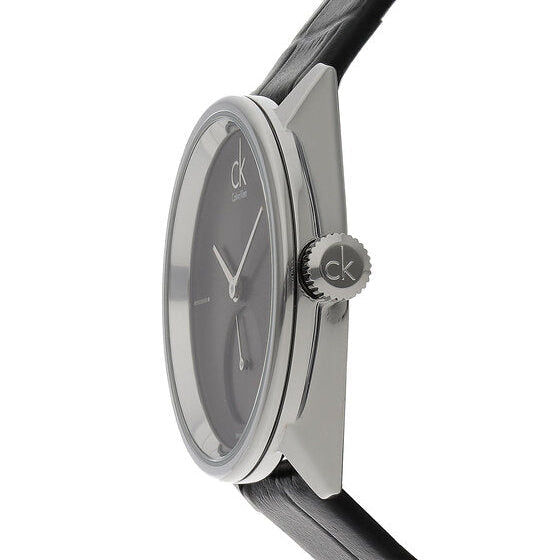 Calvin Klein Accent Black Dial Black Leather Strap Watch for Women - K2Y231C3 Buy Now By Calvin Klein