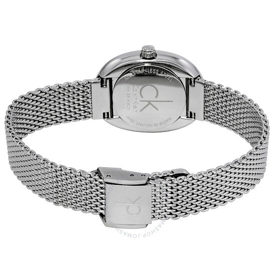 Calvin Klein Incentive Black Dial Silver Mesh Bracelet Watch for Women - K3P23121 Buy Now By Calvin Klein