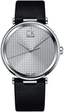 Calvin Klein Sight Silver Dial Black Leather Strap Watch for Men - K1S21120 Buy Now By Calvin Klein