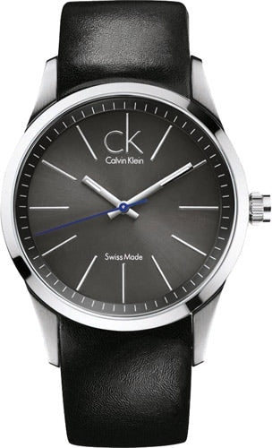 Calvin Klein City Black Dial Black Leather Strap Watch for Men - K2G21107 Buy Now By Calvin Klein
