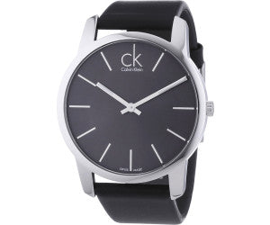 Calvin Klein City Black Dial Black Leather Strap Watch for Men - K2G21107 Buy Now By Calvin Klein