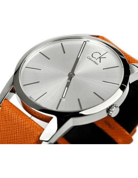 Calvin Klein City Quartz White Dial Light Brown Leather Strap Watch For Men - K2G21138 Buy Now By Calvin Klein