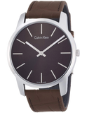 Calvin Klein City Brown Dial Brown Leather Strap Watch for Men - K2G211GK Buy Now By Calvin Klein