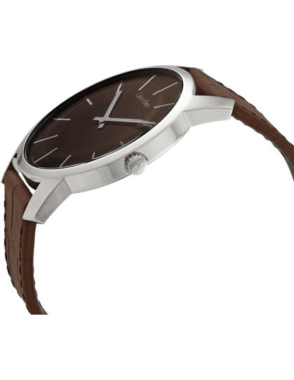 Calvin Klein City Brown Dial Brown Leather Strap Watch for Men - K2G211GK Buy Now By Calvin Klein