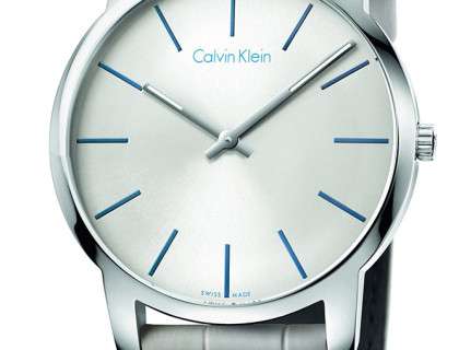 Calvin Klein City Silver Dial Grey Leather Strap Watch for Men - K2G211Q4 Buy Now By Calvin Klein