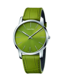 Calvin Klein City Green Dial Green Leather Strap Watch for Men - K2G211WL Buy Now By Calvin Klein
