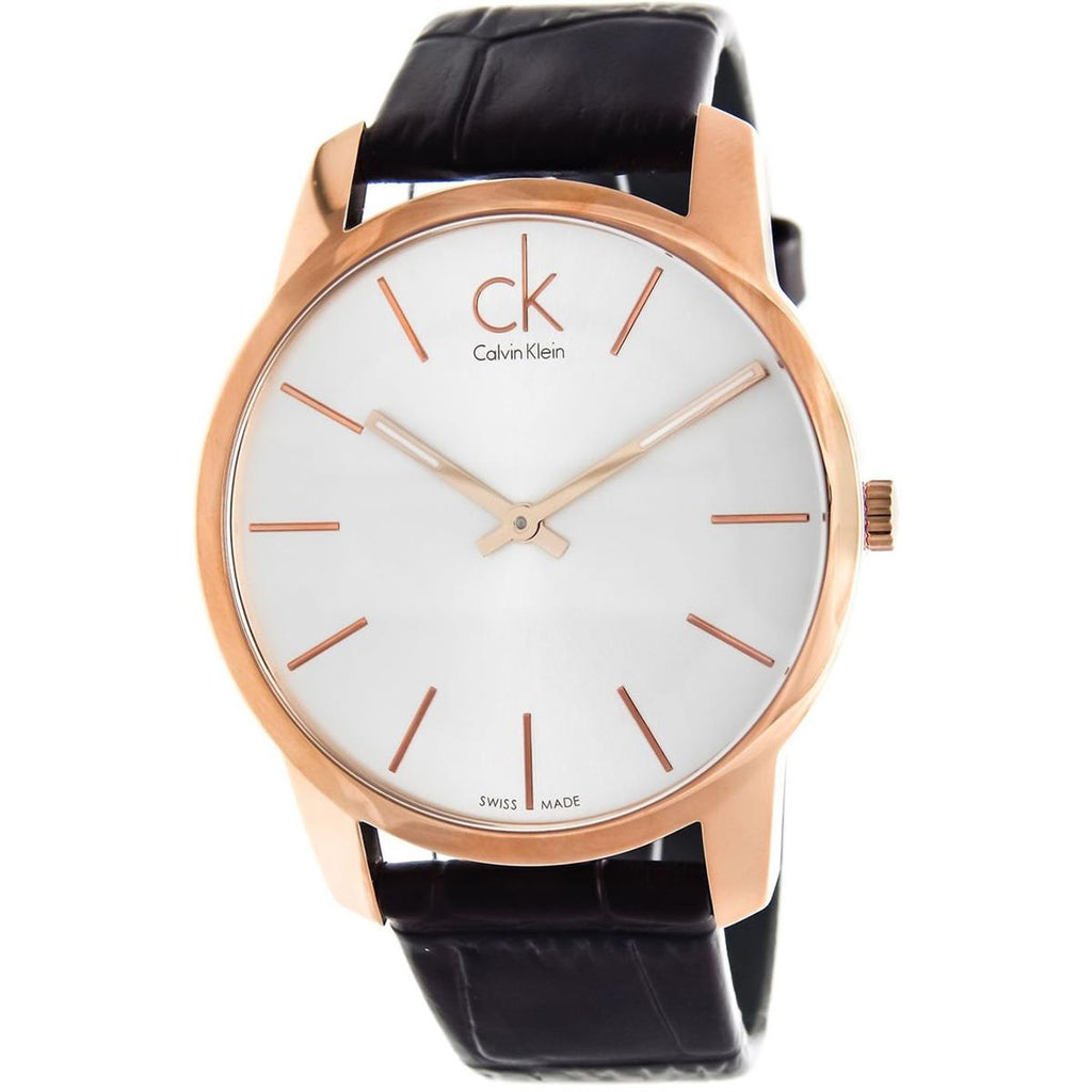 Calvin Klein City White Dial Brown Leather Strap Watch for Men - K2G21629 Buy Now By Calvin Klein