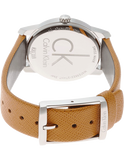 Calvin Klein City Silver Dial Orange Leather Strap Watch for Women - K2G231G6 Buy Now By Calvin Klein