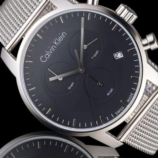 Calvin Klein City Chronograph Black Dial Silver Mesh Bracelet Watch for Men - K2G27121 Buy Now By Calvin Klein