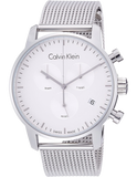 Calvin Klein City Chronograph White Dial Silver Mesh Bracelet Watch for Men - K2G27126 Buy Now By Calvin Klein