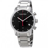 Calvin Klein City Chronograph Black Dial Silver Steel Strap Watch for Men - K2G27141 Buy Now By Calvin Klein