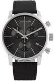 Calvin Klein City Chronograph Black Dial Black Leather Strap Watch for Men - K2G271C3 Buy Now By Calvin Klein