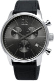 Calvin Klein City Chronograph Black Dial Black Leather Strap Watch for Men - K2G271C3 Buy Now By Calvin Klein