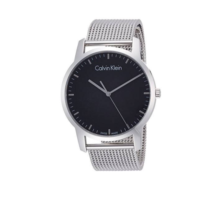 Calvin Klein City Chronograph Black Dial Silver Mesh Bracelet Watch for Men - K2G2G121 Buy Now By Calvin Klein