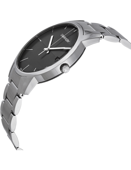 Calvin Klein City Black Dial Silver Steel Strap Watch for Men - K2G2G14C Buy Now By Calvin Klein