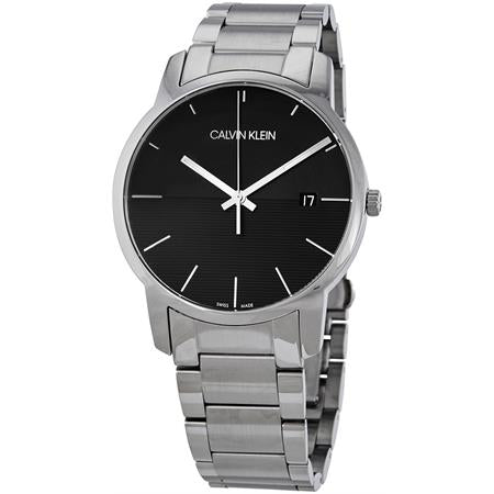 Calvin Klein City Black Dial Silver Steel Strap Watch for Men - K2G2G14C Buy Now By Calvin Klein