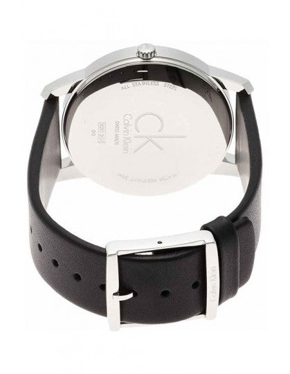 Calvin Klein City Quartz Black Dial Black Leather Strap Watch for Men - K2G2G1C1 Buy Now By Calvin Klein