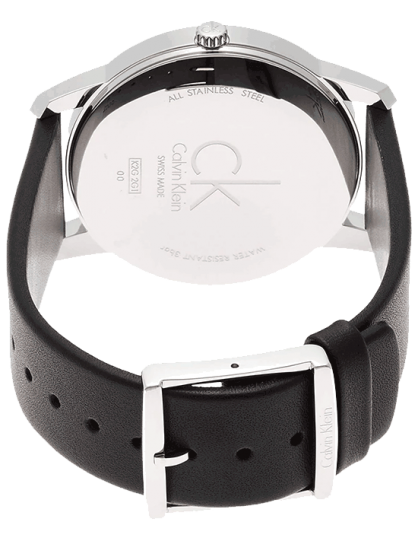 Calvin Klein City White Dial Black Leather Strap Watch for Men - K2G2G1CD Buy Now By Calvin Klein