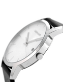 Calvin Klein City White Dial Black Leather Strap Watch for Men - K2G2G1CD Buy Now By Calvin Klein