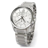 Calvin Klein Masculine Chronograph White Dial Silver Steel Strap Watch for Men - K2H27126 Buy Now By Calvin Klein