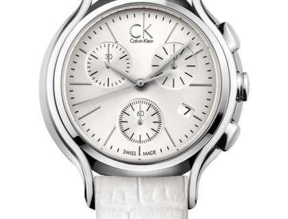 Calvin Klein Skirt White Dial White Leather Strap Watch for Women - K2U291L6 Buy Now By Calvin Klein