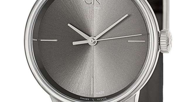 Calvin Klein Accent Black Dial Black Leather Strap Watch for Women - K2Y2Y1C3 Buy Now By Calvin Klein