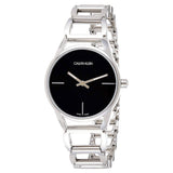 Calvin Klein Stately Black Dial Silver Steel Strap Watch for Women - K3G23121 Buy Now By Calvin Klein
