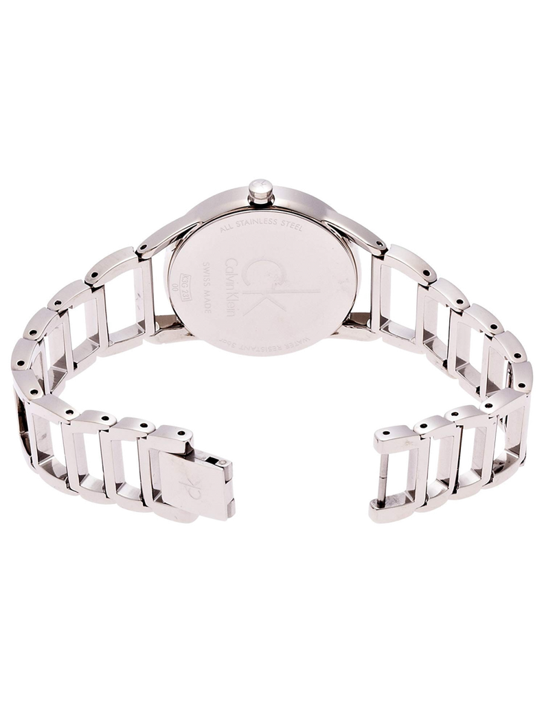 Calvin Klein Stately Black Dial Silver Steel Strap Watch for Women - K3G23121 Buy Now By Calvin Klein