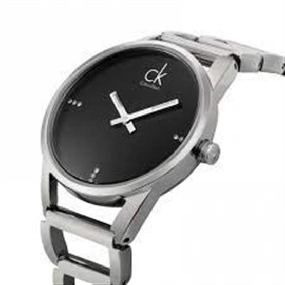 Calvin Klein Stately Black Dial Silver Steel Strap Watch for Women - K3G2312S Buy Now By Calvin Klein
