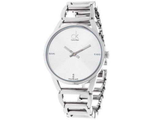 Calvin Klein Stately Silver Dial Silver Steel Strap Watch for Women - K3G2312W Buy Now By Calvin Klein