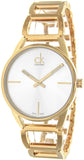 Calvin Klein Stately Silver Dial Gold Steel Strap Watch for Women - K3G23526 Buy Now By Calvin Klein