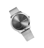 Calvin Klein Minimal Black Dial Silver Mesh Bracelet Watch for Men - K3M21123 Buy Now By Calvin Klein