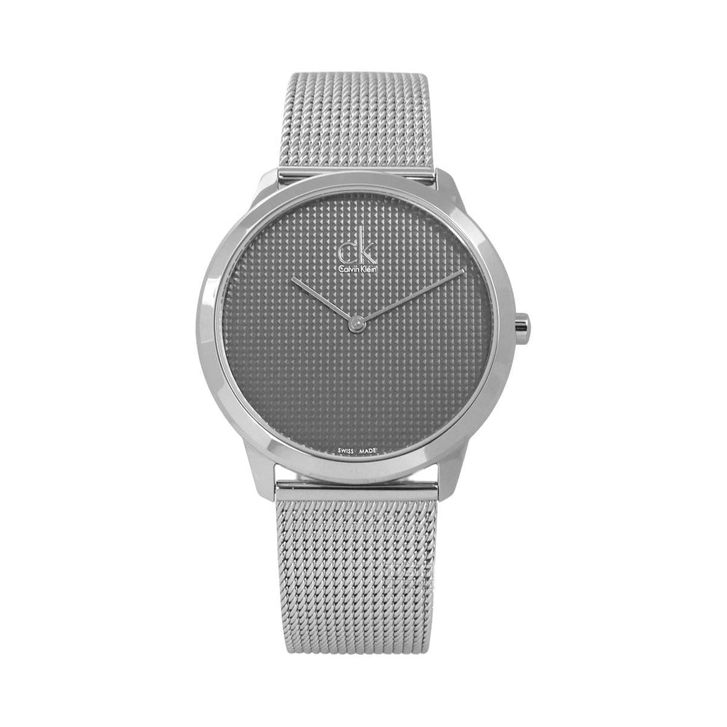 Calvin Klein Minimalist Black Dial Silver Mesh Bracelet Watch for Men - K3M2112X Buy Now By Calvin Klein