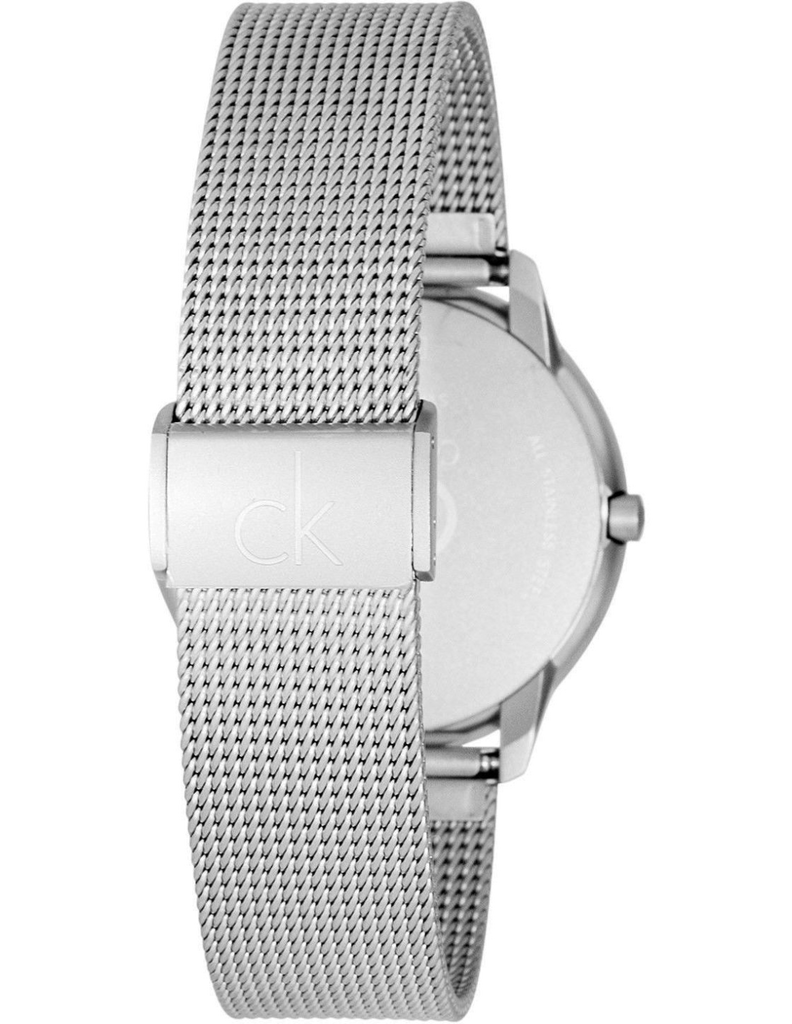 Calvin Klein Minimal Silver Dial Silver Mesh Bracelet Watch for Men - K3M2112Z