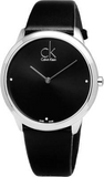 Calvin Klein Minimal Diamonds Black Dial Black Leather Strap Watch for Men - K3M211CS Buy Now By Calvin Klein